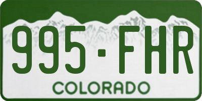 CO license plate 995FHR