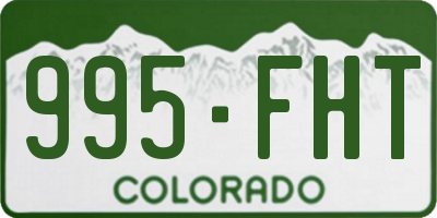 CO license plate 995FHT