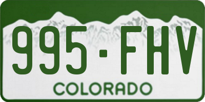 CO license plate 995FHV