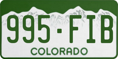 CO license plate 995FIB