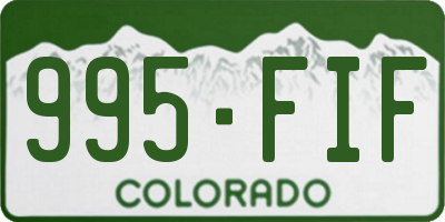 CO license plate 995FIF