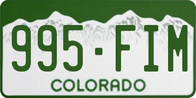 CO license plate 995FIM