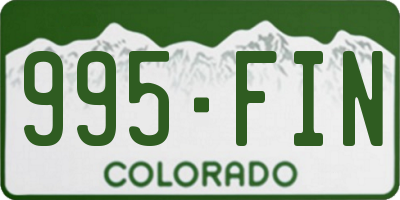 CO license plate 995FIN