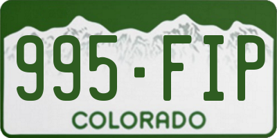 CO license plate 995FIP