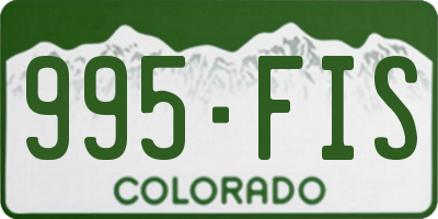 CO license plate 995FIS