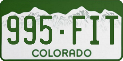 CO license plate 995FIT