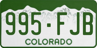 CO license plate 995FJB