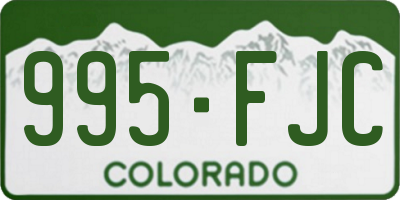 CO license plate 995FJC