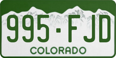CO license plate 995FJD
