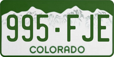 CO license plate 995FJE