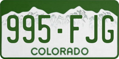 CO license plate 995FJG