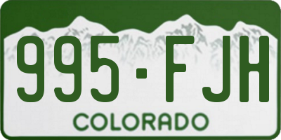 CO license plate 995FJH