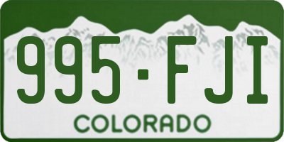 CO license plate 995FJI