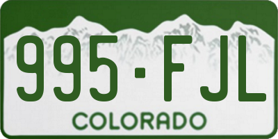 CO license plate 995FJL
