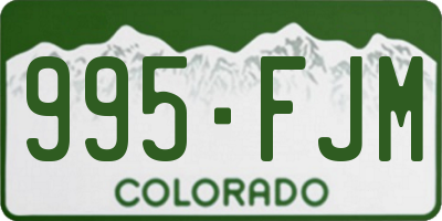 CO license plate 995FJM