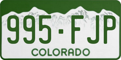 CO license plate 995FJP