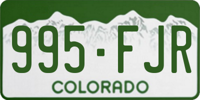 CO license plate 995FJR