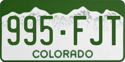 CO license plate 995FJT