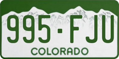 CO license plate 995FJU