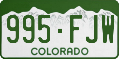 CO license plate 995FJW