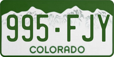 CO license plate 995FJY