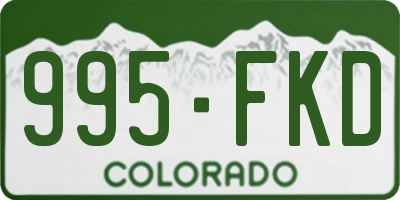 CO license plate 995FKD