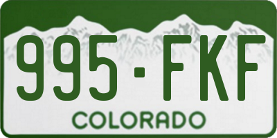 CO license plate 995FKF