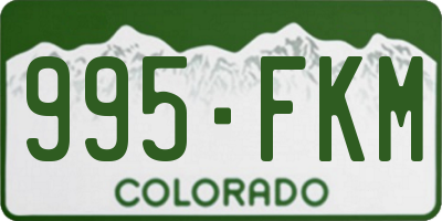 CO license plate 995FKM