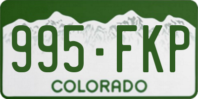 CO license plate 995FKP