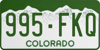 CO license plate 995FKQ
