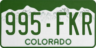 CO license plate 995FKR