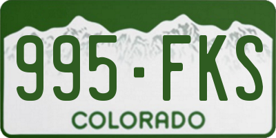 CO license plate 995FKS
