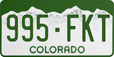 CO license plate 995FKT