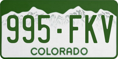CO license plate 995FKV