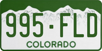 CO license plate 995FLD