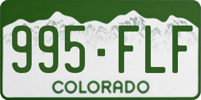 CO license plate 995FLF
