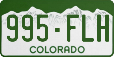 CO license plate 995FLH