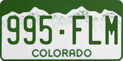 CO license plate 995FLM