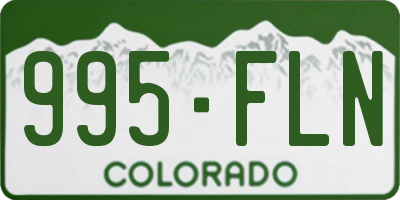 CO license plate 995FLN