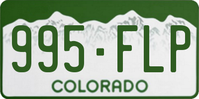 CO license plate 995FLP