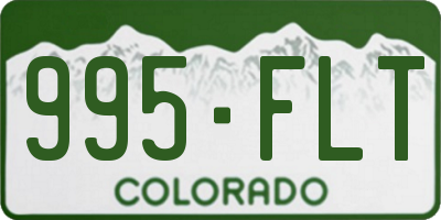 CO license plate 995FLT