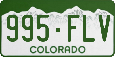 CO license plate 995FLV