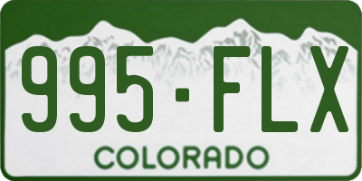 CO license plate 995FLX