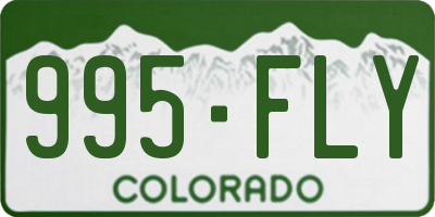 CO license plate 995FLY