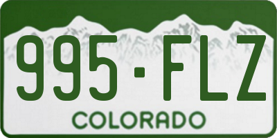 CO license plate 995FLZ