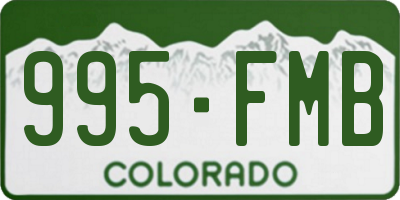 CO license plate 995FMB
