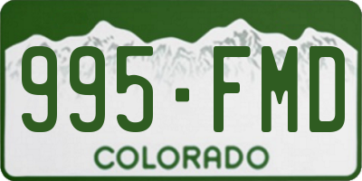 CO license plate 995FMD