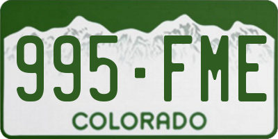 CO license plate 995FME