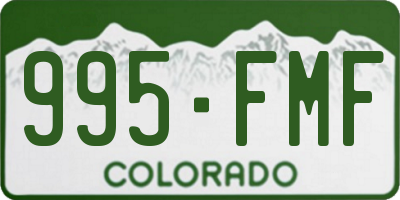 CO license plate 995FMF