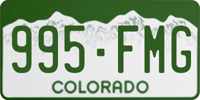 CO license plate 995FMG